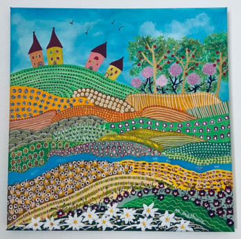 Œuvre contemporaine nommée « La colline enchantée », Réalisée par MARADI ART MARILYN MATHURIN