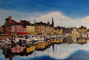 Œuvre contemporaine nommée « Port de Honfleur », Réalisée par AZIMUT