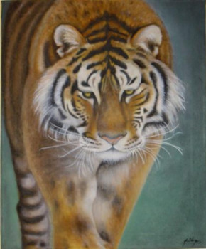 Œuvre contemporaine nommée « Le tigre - animalier », Réalisée par FREDERIQUE