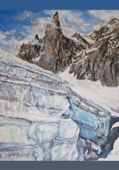 Œuvre contemporaine nommée « Le grand Capucin . chamonix », Réalisée par PATRICK