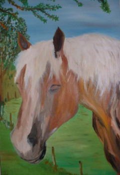 Œuvre contemporaine nommée « Tête de cheval », Réalisée par QUEM