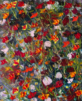 Œuvre contemporaine nommée « Fleurs du dimanche », Réalisée par FAB’M-