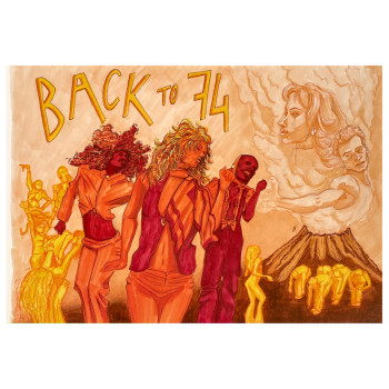 Œuvre contemporaine nommée « Back on 74 », Réalisée par LUCCI GANG