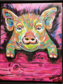 Œuvre contemporaine nommée « Le cochon », Réalisée par BOESNACH MICHELLE