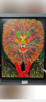 Œuvre contemporaine nommée « Le lion », Réalisée par BOESNACH MICHELLE