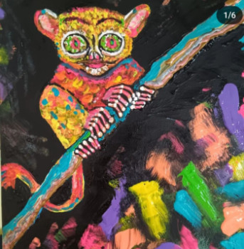 Œuvre contemporaine nommée « Le tarsier », Réalisée par BOESNACH MICHELLE