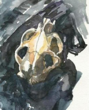 Œuvre contemporaine nommée « crâne », Réalisée par ROSETA