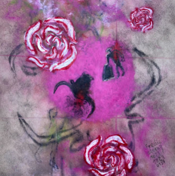 Œuvre contemporaine nommée « Tauromachie rose », Réalisée par FRED LECLERCQ