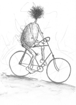 Œuvre contemporaine nommée « A bicyclette », Réalisée par TMC