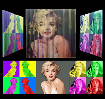 Œuvre contemporaine nommée « Marilyn », Réalisée par DIDIER PERTHUISON