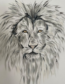Œuvre contemporaine nommée « Le Lion », Réalisée par CP
