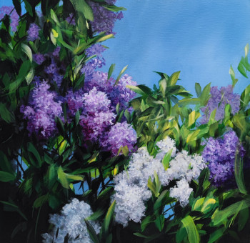 Œuvre contemporaine nommée « Les lilas », Réalisée par ERMAKOVA ANGELINA