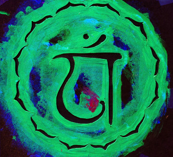 Œuvre contemporaine nommée « Anahata chakra », Réalisée par NINICHRONIC