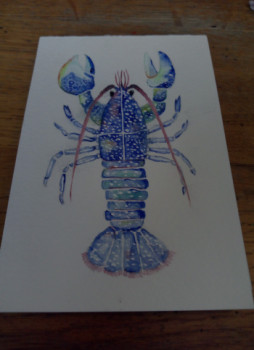 Œuvre contemporaine nommée « Homard bleu », Réalisée par STERENN