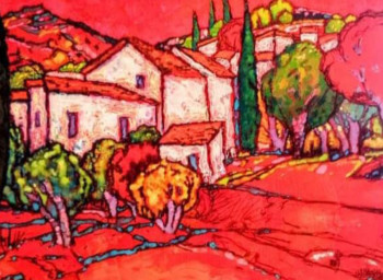 Œuvre contemporaine nommée « Paysage de Provence », Réalisée par REGINALDO