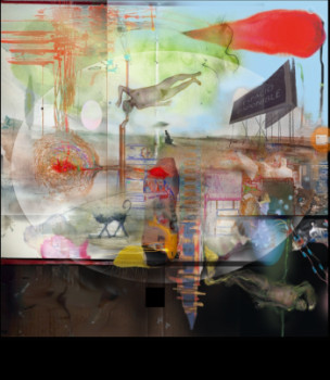 Œuvre contemporaine nommée « Obra 2 Nudo Edificio desecho (pintura digital) », Réalisée par FERNANDO