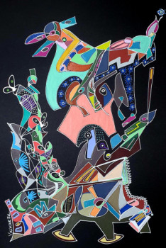 Œuvre contemporaine nommée « Noche de color », Réalisée par VALKARZE