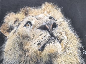 Œuvre contemporaine nommée « Un Lion », Réalisée par MATTHIEU DRAWING