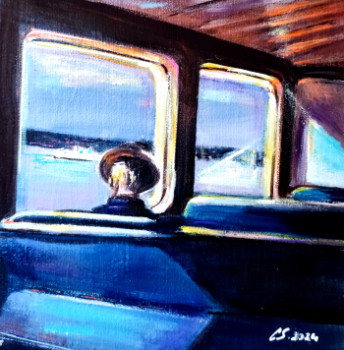 Œuvre contemporaine nommée « Dans le train », Réalisée par CLICKART+