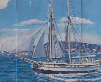 Œuvre contemporaine nommée « Le voilier », Réalisée par FRANCIS STANZIONE