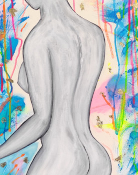Œuvre contemporaine nommée « First nude », Réalisée par SABZAZ'ART