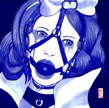 Œuvre contemporaine nommée « Blanche-Neige BDSM », Réalisée par MIKL
