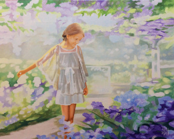 Œuvre contemporaine nommée « Dans son jardin », Réalisée par ALAIN ROLLAND
