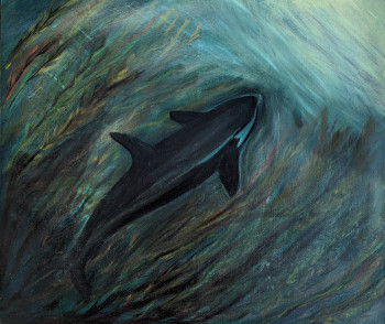 Œuvre contemporaine nommée « {"fr":"The large blue orca","en":"The large blue orca","es":"The large blue orca"} », Réalisée par JULIA KKOS