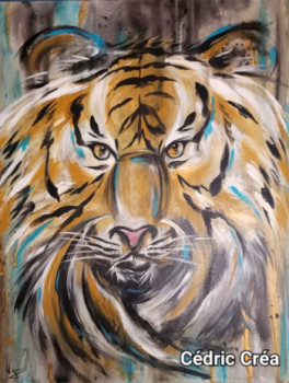Œuvre contemporaine nommée « Animal - tigre - street art », Réalisée par CéDRIC CRéA