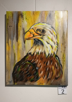 Œuvre contemporaine nommée « Animal - aigle royal », Réalisée par CéDRIC CRéA