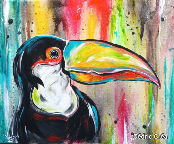 Œuvre contemporaine nommée « Animal - toucan - street art », Réalisée par CéDRIC CRéA