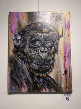 Œuvre contemporaine nommée « Animal singe », Réalisée par CéDRIC CRéA