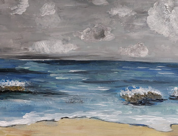 Œuvre contemporaine nommée « Bord de mer », Réalisée par MARTINE DECOUSSEMAKER