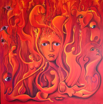 Œuvre contemporaine nommée « El fuego », Réalisée par RICARDO RODRIGUEZ