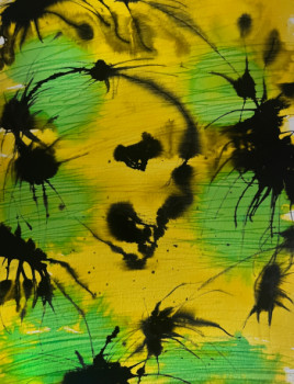 Œuvre contemporaine nommée « Vanité vert et jaune #01 », Réalisée par AERH ARTS