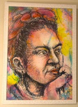 Œuvre contemporaine nommée « Frida Kahlo 2 », Réalisée par OLIVIER PESTY