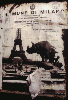 Œuvre contemporaine nommée « Le rinocéros », Réalisée par FRANçOIS RIVIèRE