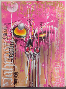 Œuvre contemporaine nommée « Rose en skull », Réalisée par GôM