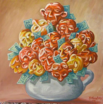 Œuvre contemporaine nommée « Bouquet de cons », Réalisée par RENé VINCENT-VIRY