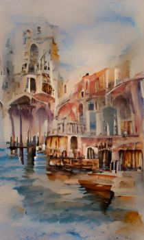 Œuvre contemporaine nommée « Venecia II », Réalisée par PACO FUENTE
