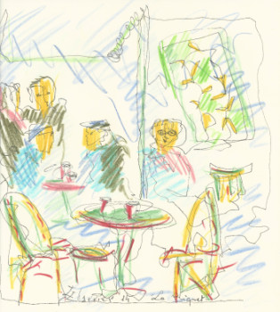 Œuvre contemporaine nommée « Bar "Le piquet", Série 1 trait 1 seul », Réalisée par ERIK CHARRIER