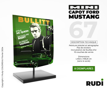 Œuvre contemporaine nommée « Mini Mustang Bullit », Réalisée par RUDI