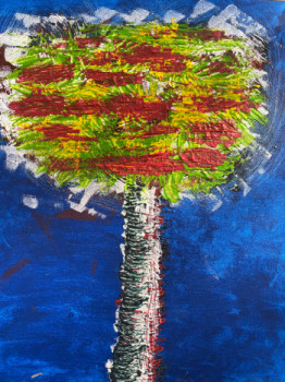 Œuvre contemporaine nommée « L’arbre coloré », Réalisée par MTA