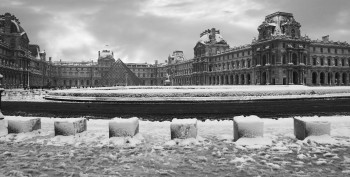 Œuvre contemporaine nommée « Paris sous son manteau neigeux. », Réalisée par FRANCK BELLIER