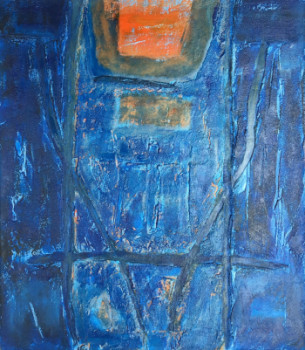 Œuvre contemporaine nommée « Bleu n°1 », Réalisée par JACQUES BEYDON