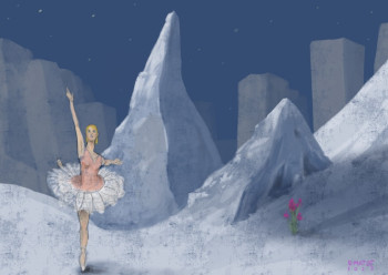 Œuvre contemporaine nommée « Danseuse lunaire », Réalisée par SYLVAIN MATOT