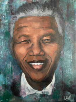 Œuvre contemporaine nommée « Nelson Mandela », Réalisée par LAETITIA BOUSSOUF VIGNOLES