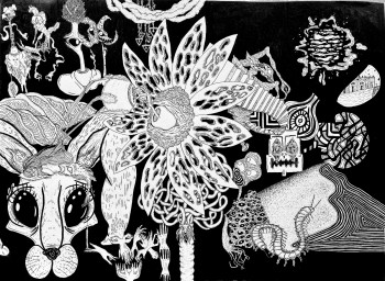 Œuvre contemporaine nommée « Fleur Cyclope », Réalisée par TETALENVER