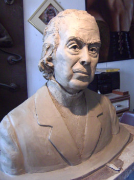 Œuvre contemporaine nommée « Busto del poeta venezolano Aquiles Nazoa », Réalisée par YUL PéREZ
