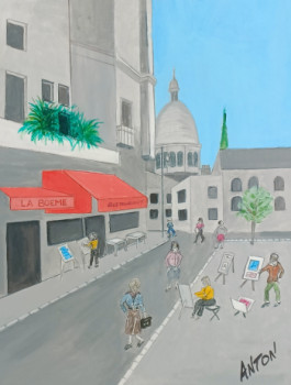 Œuvre contemporaine nommée « Montmartre », Réalisée par POL-ART